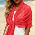 thumbnail image 3 of enyan Women's Long Sleeve Cardigan Sweaters Open Front Cropped Bolero Shrugs for Dresses（Red,One Size）, 3 of 5
