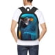 thumbnail image 4 of Fotbe Modern Style Blue Parrot Mochila para Hombre y Mujer - Tela Oxford 600D Resistente - Mochila Impermeable de Gran Capacidad para Escuela, Viajes y Senderismo, 4 of 6