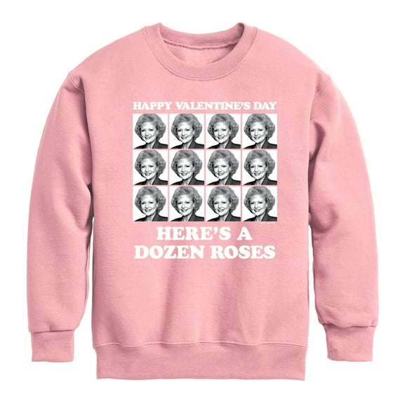 Golden Girls - Dozen Roses Updated - Toddler And Youth Crewneck Fleece Sweatshirt