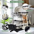 thumbnail image 2 of IMAGE 3 Tier Dish Rack with Drip Tray for Kitchen Counter, 2 of 11