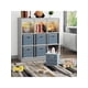 thumbnail image 2 of 6 Pack Fabric Storage Cubes with Oval Grommets, Foldable 11 Inch Cube Storage Bins, Storage Baskets for Shelves, Storage Boxes for Organizing Closet B, 2 of 5