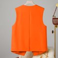 thumbnail image 6 of Dwaogom Women's Fully Lined Button V-Neck Economy Dressy Suit Vest Waistcoat Sleeveless Waistcoat Top Blazer Suit Coat, 6 of 6
