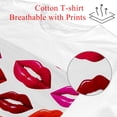thumbnail image 2 of T Shirts for Women,Mens T Shirt,Red Fire Lip Kiss Colorful,3XL, 2 of 5