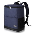 thumbnail image 1 of Mochila térmica HAWGON, a prueba de fugas, 30 latas, impermeable, azul marino, 1 of 2