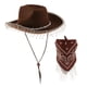 thumbnail image 3 of Sombrero de vaquero con flecos de diamantes de imitación perfecl con pañuelo, 3 of 8