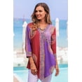 thumbnail image 2 of NOVICA Rayon tunic, 'Color Symphony in Purple', 2 of 8
