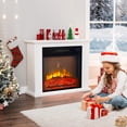 thumbnail image 7 of VINGLI 27'' Electric Fireplace with Mantel, Freestanding Heater with Remote, Timer, Realistic Flame & Adjustable Temperature for Home Bedroom Living Room Indoor, 1400W, 7 of 7