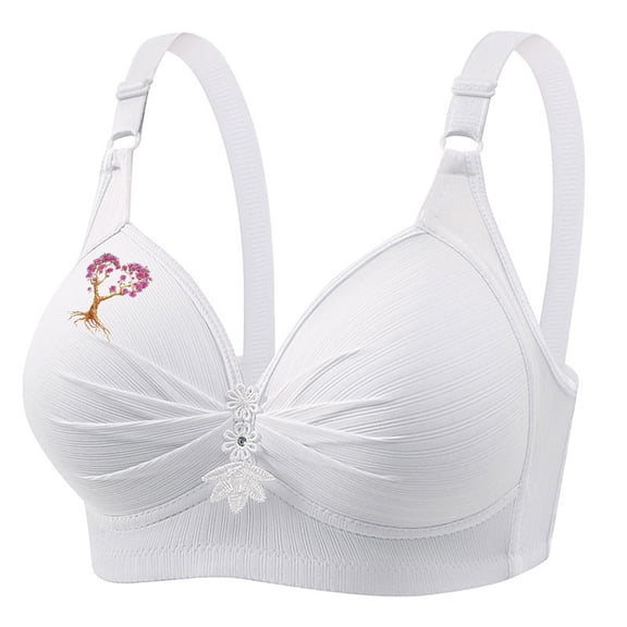 Riecok Sports Bras for Women Wireless Bras Full Coverage Support Push Up Bras Breathable Comfortable Bras