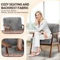 thumbnail image 4 of ENYOPRO Accent Chair, Upholstered Comfy Single Sofa with Wood Feet, Mid Century Armchair for Bedroom, Living Room, Modern Comfy Reading Chair, Gray, 4 of 7