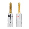 thumbnail image 1 of 24K Gold Plated Copper 4mm Banana Plug Black & Red, 1 of 8