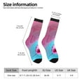 thumbnail image 2 of JUNZAN Pink Shark Pool Fantasy Mens Funny Socks for Men Women Colorful Fun Novelty Crew Patterned Socks, 2 of 6