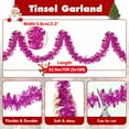 thumbnail image 2 of 5-Pack 15FT Pink Tinsel Garland – Glitter Metallic Twist for Christmas, Weddings, Luaus & More, 2 of 7