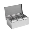 thumbnail image 4 of Tarros de condimentos de acero inoxidable, caja de condimentos multifuncional 3 cuadrículas, 4 of 9
