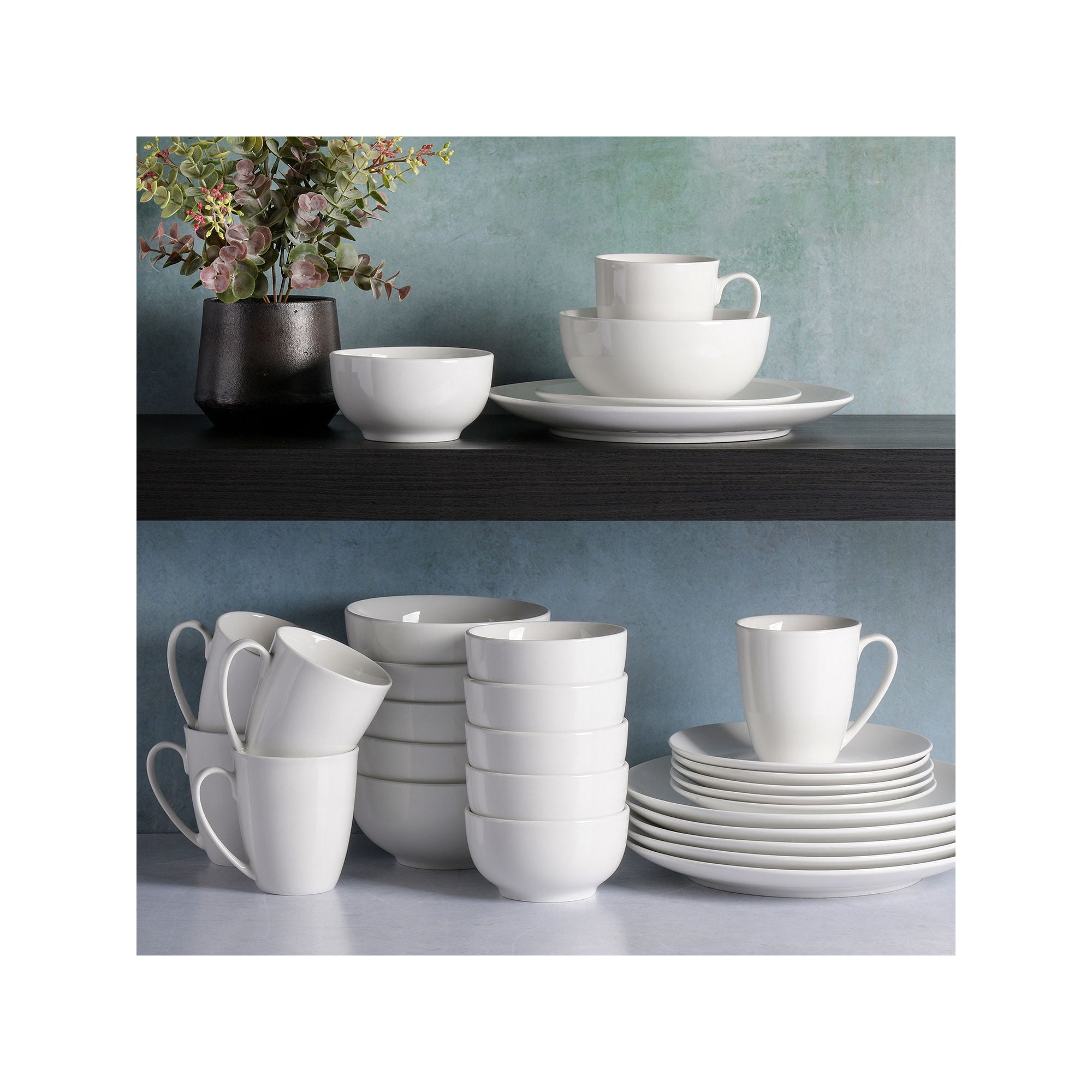 Gibson Home Ogalla 30-Piece Dinnerware Set - White