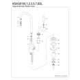 thumbnail image 3 of Kingston Brass KSAG8197DL Concord Single-Handle 1-Hole Deck Mount Water Filtration Faucet in Brushed Brass, 3 of 4