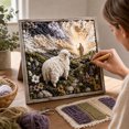 thumbnail image 5 of Lamb Punch Needle Art Kit With Wooden Frame, Sheep Yarn Embroidery Set for Adults and Beginners, Religious Handmade Wall Decor, 7.87 x 7.87 Inch, 5 of 7