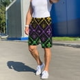 thumbnail image 5 of Daiia Mardi Gra Geometric Mens Woven Stretch Pajama Short,Short Pajama Pants-4X-Large, 5 of 9