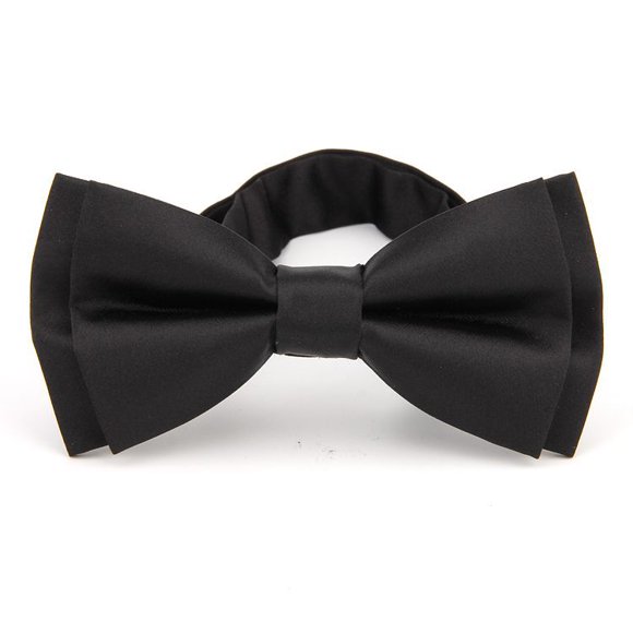 Jinsinto Men's Pre-Tied Bow Ties Tux Bowtie Adjustable Formal Neck Bowtie for Parties (Black, 1 Piece)
