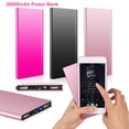 thumbnail image 5 of TeqHome 20000mAh Power Bank for Heated Vest Portable Charger 5V 2.1A Dual USB Ports Battery Pack for Heated Blanket Clothing (Rose Gold,3Pcs), 5 of 10