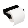 thumbnail image 2 of Lypsnake Wall Mount Toilet Paper Holder, Matte Black Iron Curved Bracket Retractable Spring Spindle,Standard Tissue Rolls for Home RV Farm Public Wash Tissue Use, 2 of 8