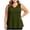 Army Green, variant on Women's Plus Size V-Neck Tank Top Pleated Front Flowy Sleeveless Blouse Casual Loose Fit Top with Side Pockets (Black,L)