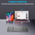 thumbnail image 2 of Folding Keyboard Tri-Folding Wireless Bluetooth Keyboard with Touchpad Keyb, 2 of 8