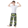 thumbnail image 2 of FORMRS Boys Pajama Pants with Pockets Size 6-8Y Kids Lounge Sleep Bottoms, White Flower Pattern, 2 of 8