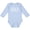 AE-Light Blue, variant on From Santa Fe New Mexico in White Distressed Text Boys or Girls Long Sleeve Baby Bodysuit