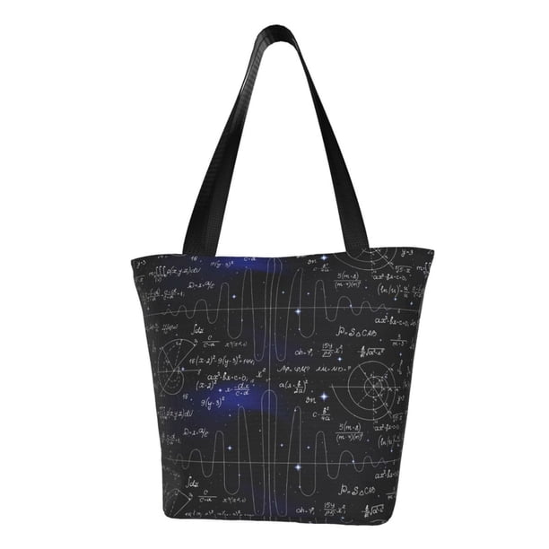 Balery Mathematica Science Bolsa de Hombro con Diseño, Bolsa Grande y Duradera, Bolsa Versátil para Compras