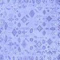 thumbnail image 1 of Ahgly Company Indoor Square Oriental Blue Traditional Area Rugs, 5' Square, 1 of 4