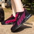 thumbnail image 4 of Women's Sneakers Breathable Mesh Running Shoes Fashion Lace Up Casual Sneakers Lightweight Comfortable Walking Athletic Shoes, 4 of 5