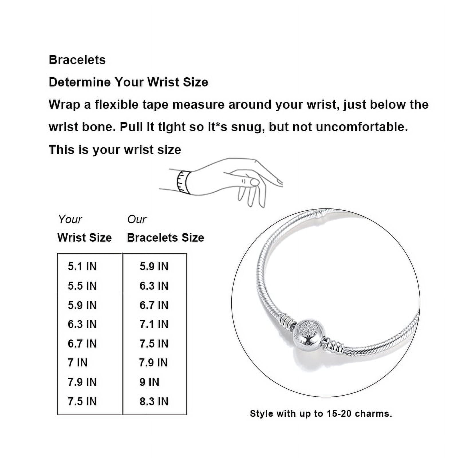 Snake Chain Charm Bracelet Sterling Silver Cz Love Clasp Ginger Lyne Collection