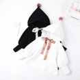 thumbnail image 3 of Sudadera con capucha para niñas con pompones y sudadera de seda con capucha y manga de soplo Bowknot Abanopi Sudadera con capucha, 3 of 7