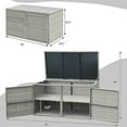 thumbnail image 2 of Patiojoy Outdoor Rattan Storage Box Patio Wicker Storage Bin Cabinet 88 Gallon, 2 of 9