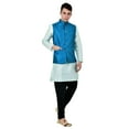 thumbnail image 4 of Sonakshi Fashion Men's Brocade Waistcoat Bandhgala Festive Jacquard Nehru Jacket, 4 of 6
