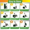 thumbnail image 6 of Wakeman Outdoors Camping Toilet Set - Pop Up Privacy Tent and Portable Toilet for Adults, Green, 6 of 7