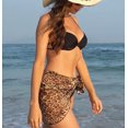 thumbnail image 4 of Mujeres Short Sarongs Beach Wrap Sheer Bikini Wraps Gasa Cubrir Ups para trajes de baño M-3XL L Jormftte HMJM378-2, 4 of 5