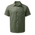 thumbnail image 5 of GZWYHT Mens Casual Button Down Shirts,Mens Shirts Male Summer Casual Polka Dot Striped Print Cuff Design Shirt Short Sleeve Turn Down Collar Shirts Big And Tall Shirts,Workout Shirts Green XXL, 5 of 8