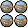 thumbnail image 2 of Silicone Non-Slip Drink Coasters with Removable Printed Absorbent Felt Pad - Set of 4 - Las Vegas Skyline, 2 of 3