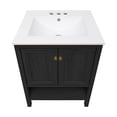 thumbnail image 4 of Château 24" Freestanding Bathroom Vanity in Black Oak with 3-Hole Centerset Sink Top, 4 of 5