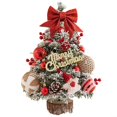 thumbnail image 1 of Mini árbol de Navidad de escritorio, 45 cm, mini árbol de Navidad pequeño de escritorio con luz LED para decoración de fiestas en casa (rojo), 1 of 3