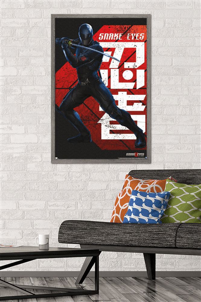 G.I. Joe: Snake Eyes - Pose Wall Poster, 22.375" x 34", Framed