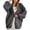 Dark Gray, variant on Cardigan Sweaters for Women Fall Winter Long Lantern Sleeve Loose Casual Open Front Fuzzy Sweater Coats Outerwear