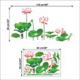 thumbnail image 4 of RV Pegatinas de pared con flores de loto, pegatinas de pared, pegatinas murales para dormitorio, sala de estar, pared de TV Rojo Verde, 4 of 5