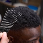 Unique Bargains 3Pcs Metal Hair Pick Metal African Hair Picks for Women and Men 9.06x2.83 6.89x2.20 6.61x2.83