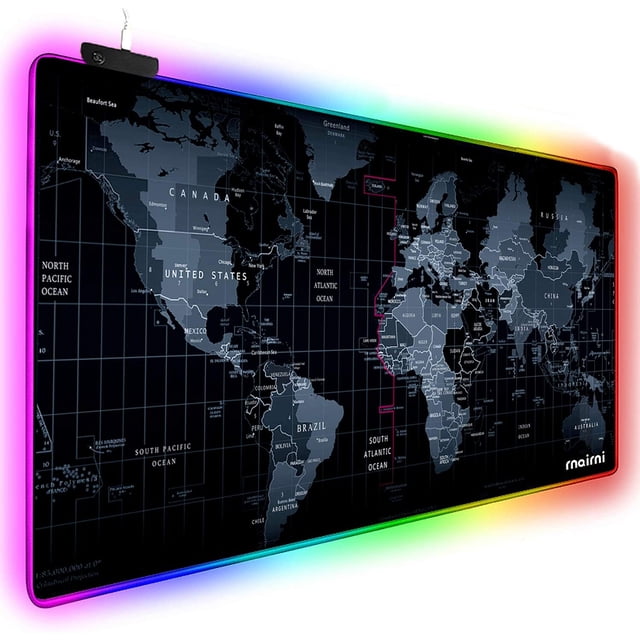 Extended RGB Gaming Pad, Extra Large Gaming Mat for Gamer, Waterproof Office Desktop Mat with 10 Lighting Mode, for PC Computer RGB Keyboard - 31.5'' x 15" x 4mm()