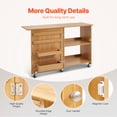 thumbnail image 6 of VEVOR Folding Sewing Table, Multipurpose Sewing Machine Table with Compact Design, Wheels, Shelves, Storage Trays, Wooden Pegs, and Magnetic Doors, Sewing Desk Cabinet for Sewing Machine, Wood Color, 6 of 9