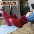 thumbnail image 2 of Homeier Ralph Women's Winter Warm Chenille Knit Bootie Slippers Comfy Suede Fluffy Faux Fur Memory Foam Boots House Shoes, 2 of 2