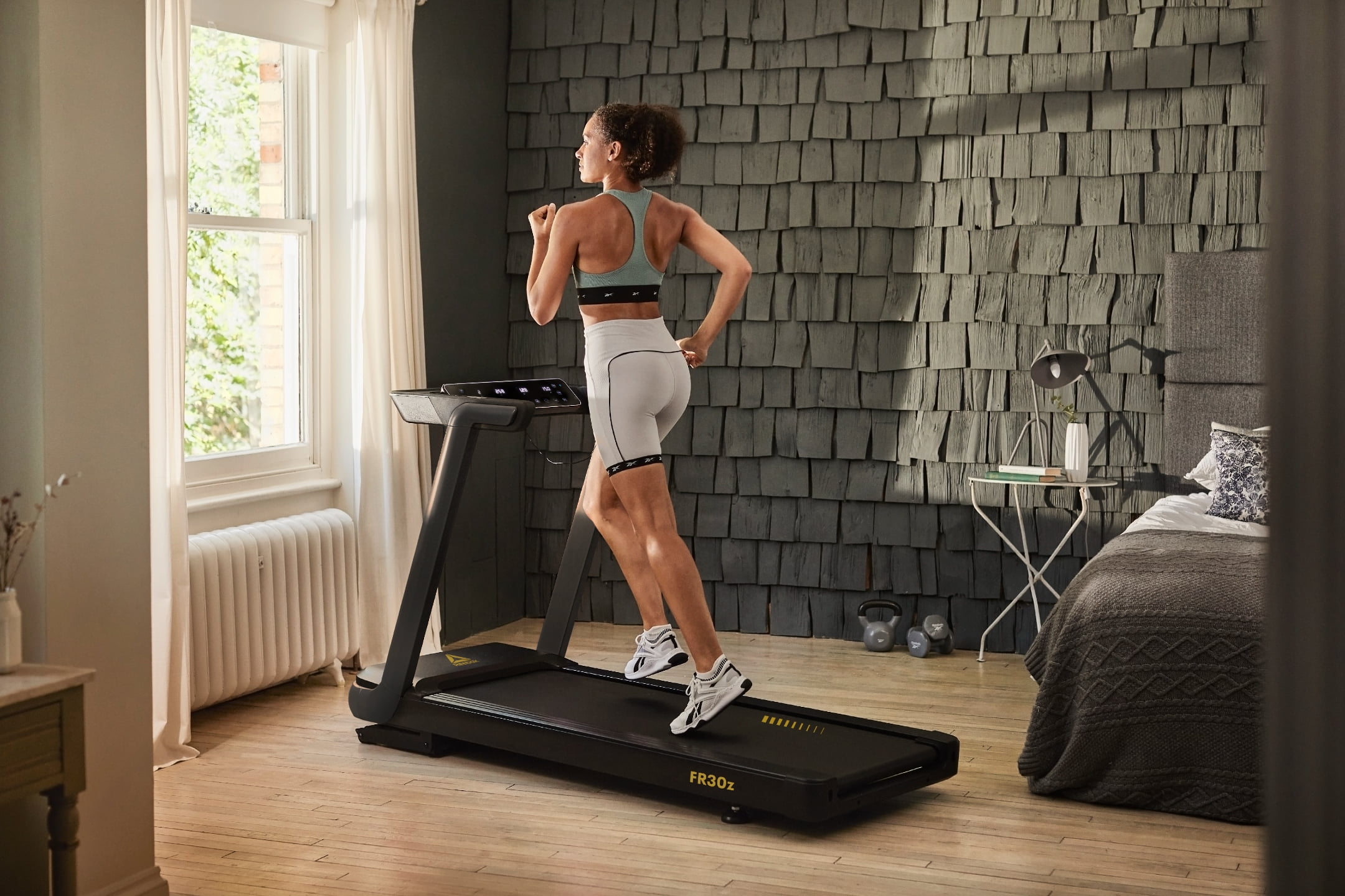 Reebok FR30z Floatride Treadmill - Black with Incline, Bluetooth, Walking or Running, 4 HP, 12.4 MPH, 330 lb. Capacity