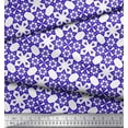 thumbnail image 2 of Soimoi Blue Cotton Cambric Fabric Geometrical Star Geometric Print Fabric by the Yard 42 Inch Wide, 2 of 3